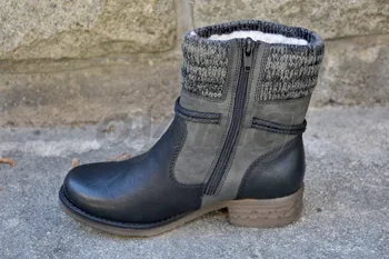 2020 Zimski Škornji Ženske Osnovne Gleženj Škornji Ženska Krog Toe Zip Platformo Boot Ženski Čevlji Toplo Čipke Gor Čevlji Plišastih Botas Mujer
