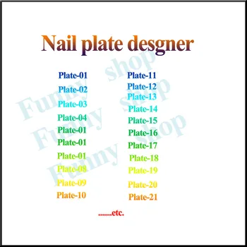2020Newest Luksuzne blagovne znamke logotip nohtov tiskarske plošče 6X12 19styles luksuzni oblikovalec logotipa nohtov ploščo blagovne znamke nail art Nails Matrica