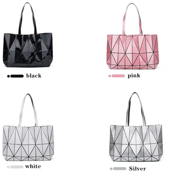 2021 Diamond geometrijske holografski vrečko, Velike zmogljivosti, ženska torba Ženske elegantno torbico Modne blagovne Znamke nakupovanje tote vrečko