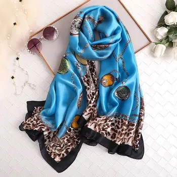 2021 Klasične ženske svileni šal ženske rute modne dame plaži zaviti šifon šal za zaščito pred soncem mehko bandanna foulard glušnika