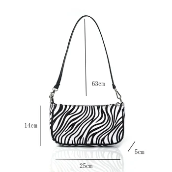 2021 nove Ženske trendy zebra vzorec majhen verige vrečko ramenski messenger bag modno Torbico in denarnico Visoke kakovosti vrečko oblikovalec