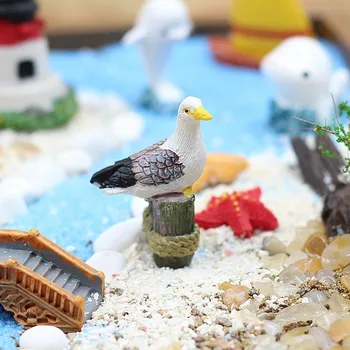 20pcs/veliko Galebov slog Akvarij Mikro krajine Smolo Figurice in Miniature Mini ptica Bonsaj dekoracijo BJ09
