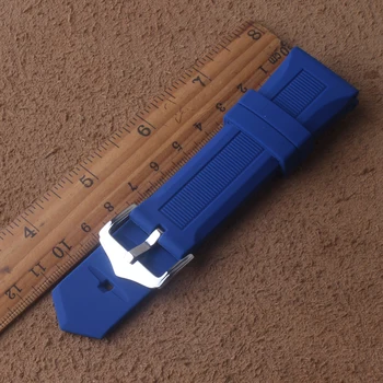 21 mm 22 mm 23 mm 24 mm 26 mm 28 mm moških Modra Oranžna Watchband Silikonske Gume Watch band za mens pasu Manšeta pin Sponke brezplačno orodje