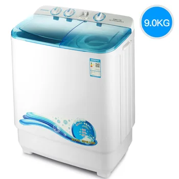 220V 9,0 KG kg izolirno sod dvojni valj dva-valjni pol-avtomatski visoke zmogljivosti gospodinjski pralni stroj pasu suho.