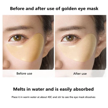 24K Gold Kristalno Kolagena Oči Masko Kolagena Crystal Eye Gel Masko za Oči Obliži za Očesne Torbe, Podočnjaki Odstranite TXTB1
