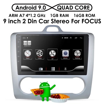 2DIN Android Avto Radio Predvajalnik za Ford Focus Exi NA 2004 2005 2006-2011 9 Palčni GPS Navi zaslon na Dotik 4 Core Stereo Večpredstavnostnih