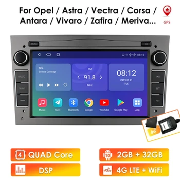 2G 64 G Android 10 2 Din Avto GPS IGRALEC za Opel Astra H J 2004 Vectra Vauxhall Antara Zafiri Corsa C D Vivaro Meriva Veda Radio