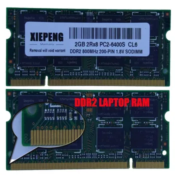 2GB 2Rx8 PC2-6400S 800MHz DDR2 2gb 800 MHz Laptop 2G Pomnilnik pc2 6400 Zvezek 200-PIN SODIMM RAM