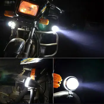 2pc Univerzalno Nepremočljiva Black U3 LED Motocikel lahkih Motornih Smerniki Spot Light z modro rumena, bela, rdeča, angel eye U3 svetlobe