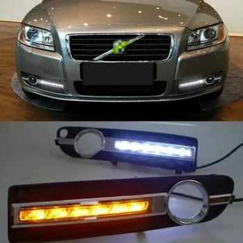 2pcs Avto LED DRL Dnevnih Luči, ki Teče Lučka Za Volvo S80 S80L 2007 2008 2009 2010 2011 2012 2013