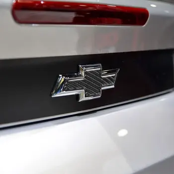 2Pcs Avto styling Ogljikovih Vlaken 3D Nalepke za Avto zadaj Prtljažnik logotip nalepko kritje za Chevrolet Camaro 2017-2019