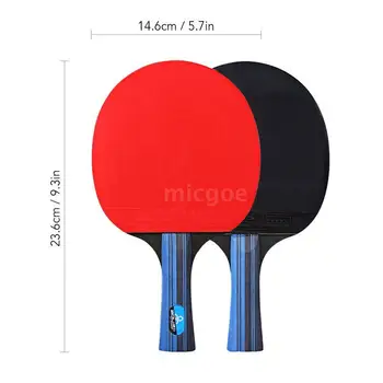 2Pcs Nadgrajeno 3 Žogice za Namizni Tenis Lopar Nastavite Lahek, Močan Ping Pong Veslo Bat z Dobro Nadzor 14.7*25.7 cm