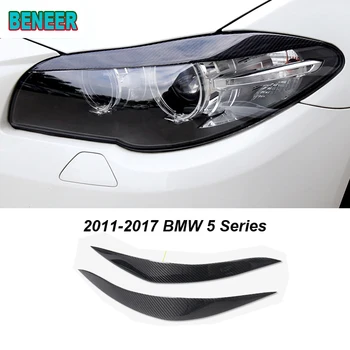 2pcs Ogljikovih vlaken M peroformance motorsport avto eyebrown nalepke za leta od 2011 DO 2017 BMW Serije 5 F10