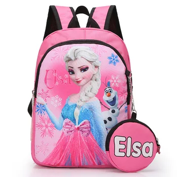 2pcs/veliko Disney princesa 3-6 let šolska torba+ torbici kovanec Zamrznjene Elsa dekle, fant bookbag otrok v vrtec nahrbtnik