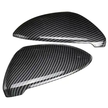 2x Avto Styling Dodatki iz Ogljikovih Vlaken Rearview Mirror Kritje Trim Primeru Pokrove Za VW Golf 7 MK7 - 2018 Strani Ogledalo Dekor