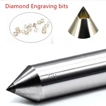 3.175 mm 3 mm, Diamant Graviranje bitov povlecite graverja cnc diamond točke metal kamen Carving rezkanje orodja za rezanje 2pcs