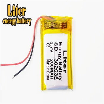 3,7 V 200mAh 302035 Litij-Polymer Li-Po baterija li ionska Baterija za Polnjenje celic Za Mp3, MP4 MP5 GPS, PSP, mobilni bluetooth