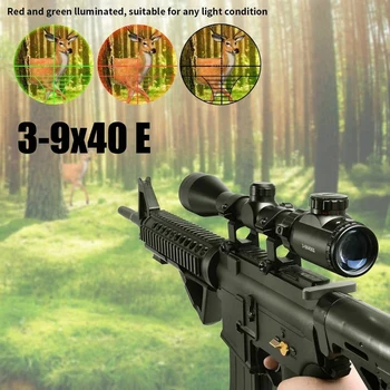 3-9x40EG Optičnih Lov Riflescope z Rdeče/Zeleno Osvetljen za Zrak Puška Optika Lov Ostrostrelec Obsegov Pogled W/Par 21