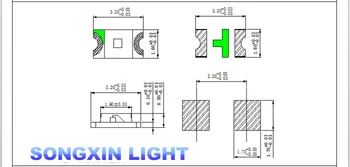 3000PCS Brezplačna Dostava SMD 1206 Zelena Led SMD 1206 LED Zeleno super svetla 1206 light-emitting diode 560-575nM 3.2*1.6 mm YG
