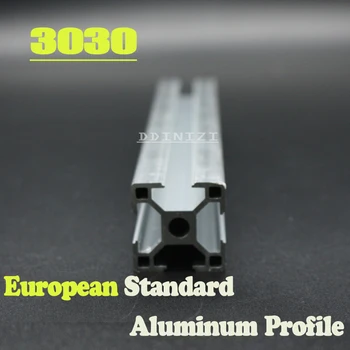 3030 Evropski Standard Eloksiran Linearni Železniškega Aluminij Profil Ekstrudiranje 3030 za DIY 3D tiskalnik CNC 900 mm za 1500mm