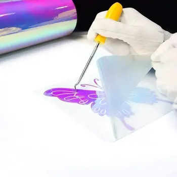 30x100cm Barve Holografski Opal PVC Prenos Toplote Vinyl Film Heat tiska Stroj T-Shirt Železa Na HTV Tiskanje Stanja DIY Oblačila