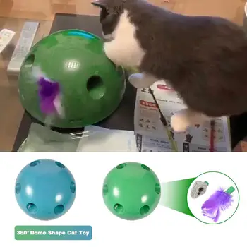360-Stopinjski Kupolaste Oblike Mačka Igrača Lahki Smešno Interaktivne Gibanja Mačka Igrača Miš Draži Elektronski Pet Usposabljanje Interaktivna Igrača