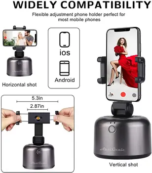 360º Vrtenja Smart Selfie Palico Auto Face Predmet Sledenja Za Pametni Telefon Fotografiranja Fotoaparat Nastavek Držalo držalo Za Snemanje Videa