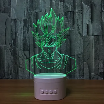 3D luči anime sedem zmaj pisanih Bluetooth zvočnik LED model lučka darilo ustvarjalne Akril izdelek Z100