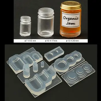 3D Mini Jam Steklenico Smolo Plesni Vode Jar Obesek Silikonsko Plesni Nakit, Izdelava Posušen Cvet Smolo Dekorativni DIY Strani Obrti
