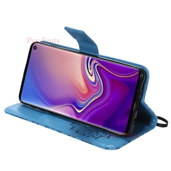 3D Sončnično Flip Usnjena torbica Za Samsung Galaxy S10 Lite Primeru Luksuznih Denarnico, Telefon Kritje Galaxy S10 Plus G975 Funda S10e S 10