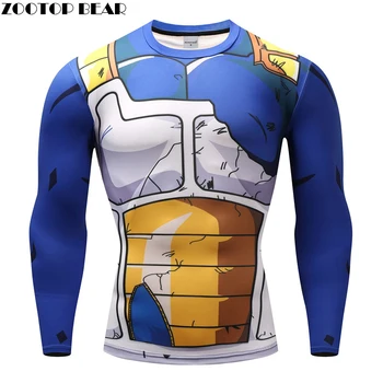 3D Tiskanih T Majice Cosplay Moške Anime GOKU Srajce Fitnes Stiskanje T-Majice Bodybuilding Vrhovi Tees Naruto Vegeta Camiseta