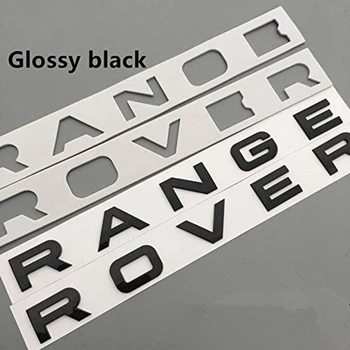 3D Črke ABS, Spredaj Kapuco Emblem Range Rover Kapuco Črk, Nalepke za Land Rover Range Rover(Glossy Black)