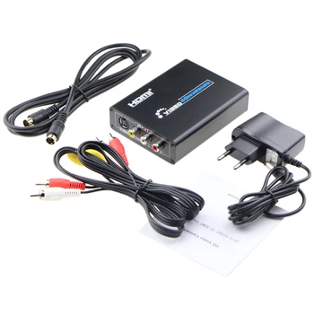 3RCA AV CVBS Kompozitni S-Video, R/L Zvoka HDMI Adapter Pretvornik Podpira 720P/1080P za PS2 PS3 NES SNES Nintendo 64 HDTV