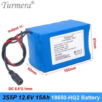 3S5P 12V 15Ah Polnilna Litij-ionska Baterija Uporabo HG2 baterijo 3000mAh z 40A BMS za neprekinjeno napajanje za 10,8 V 12,6 V