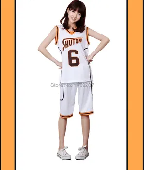 3styles Kuroko ne Basuke SHUTOKU No. 6 10 Midorima Shintaro Basket Ball Jersey Cosplay Kostum Unisex Šport Enotna