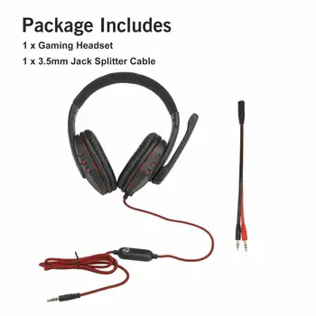 3Types za Stereo Slušalke Gaming Slušalke Za PS4 Xbox En PC Telefon Led Luči Igranje Z Mikrofon Profesionalni Igralec