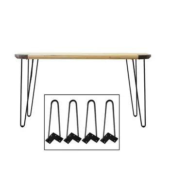 4 Kos Evropski in Ameriški Stil Črni Železa Tabela Noge Nosilec mizico Desk Pohištvo Noge