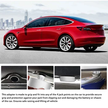 4 Kos Jack Dvigalo Točke Pad Adapter Aluminija za Tesla Model 3 Modeli -Varno Dviganje Vozil - Ščiti Avto Jack Iz Daing Utc