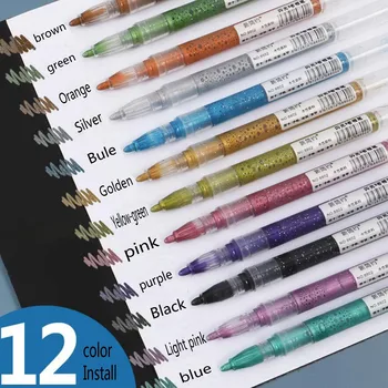 40# 12pcs Barve Otrok Učenja Slikarstvo Tiskovine Barve, Akvarel Peresa Nastavite 10 ml Akrilne Barve Za Otrok Nauči Slikarstvo