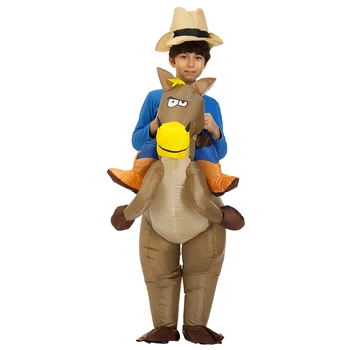 40 do 59 Palčni Visok Otroci Darilo Živali Halloween Kostumi za Otroke Napihljivi Kavboj Ride Konja Dan Otrok Purim Stranka Obleko