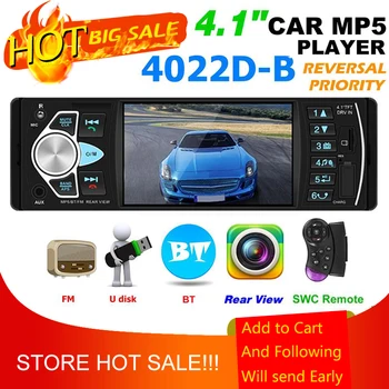 4022D Avtomobilski Stereo sistem MP5 Predvajalnik, Bluetooth, USB TF Kartice AUX Radio V Dash Sprejemnik Podpira Obračanje Slike in Video Izhod