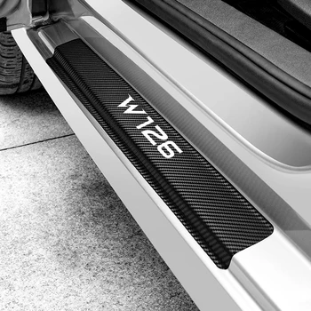 4Pcs Avto-Styling Ogljikovih Vlaken Polico Zaščitnik Dekoracijo nalepke Za Mercedes AMG W124 W126 W140 W220 W221 W222 C180 C200 C260