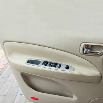 4pcs mikrovlaken usnja DIY vrata avtomobila armrest pokrov vrat ročaj kritje trim pribor za Chery Tiggo 2005 2006 2007 2008 2009