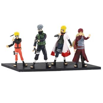 4pcs/set 16-19 cm Naruto, Naruto Uzumaki& kakashi Minato Namikaze Gaara PVC Dejanje Slika Zbirateljske Model Igrače, Lutke