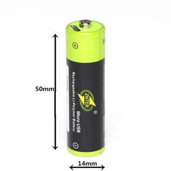 4pcs/veliko ZNTER 1,5 V AA Baterija 1700mAh USB Polnilna Litij-Polimer Baterija Hitro Polnjenje preko Mikro USB Kabla