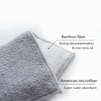 5 kos Mikrovlaken dvostranski vpojno krpo za čiščenje krpo Protibakterijsko bambusa vlaken dishcloth, kuhinjo, wc OEKO-TEX napkin
