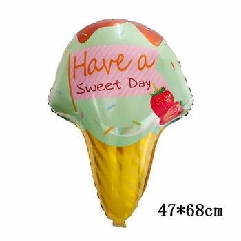 50pcs Krofe Lollipop Pica, Sladoled Hot Dog Rojstni dan Poročni Baloni Dekoracijo Potresemo Kolobarni Folija Balon na Helij