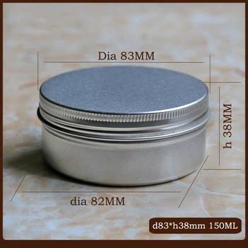 50pcs/veliko 150 g Aluminija Kozmetični Jar Navoj Krema Pot Balzam in Masko Tin Mazilo, Krema za Roke Polje