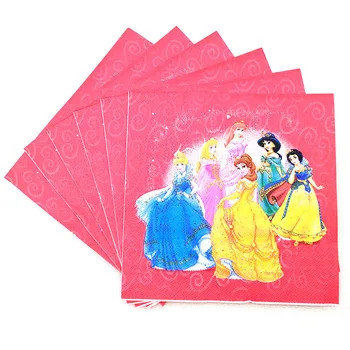 50Pcs/Veliko Disney Šest Princesa Tema Design Pepelka Papirja, namizni Pribor Slamic Otrok Rojstni dan Dekoracijo Poroke Dobave
