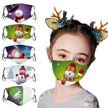 5pc Moda Božič Maska za Otroke, Risanka Natisnjeni Stroj za Večkratno uporabo na Prostem Bombaž Dihanje Masko mascarillas